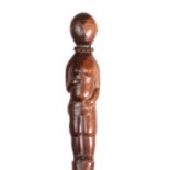 A Tonga Nguni figurative hardwood staff,