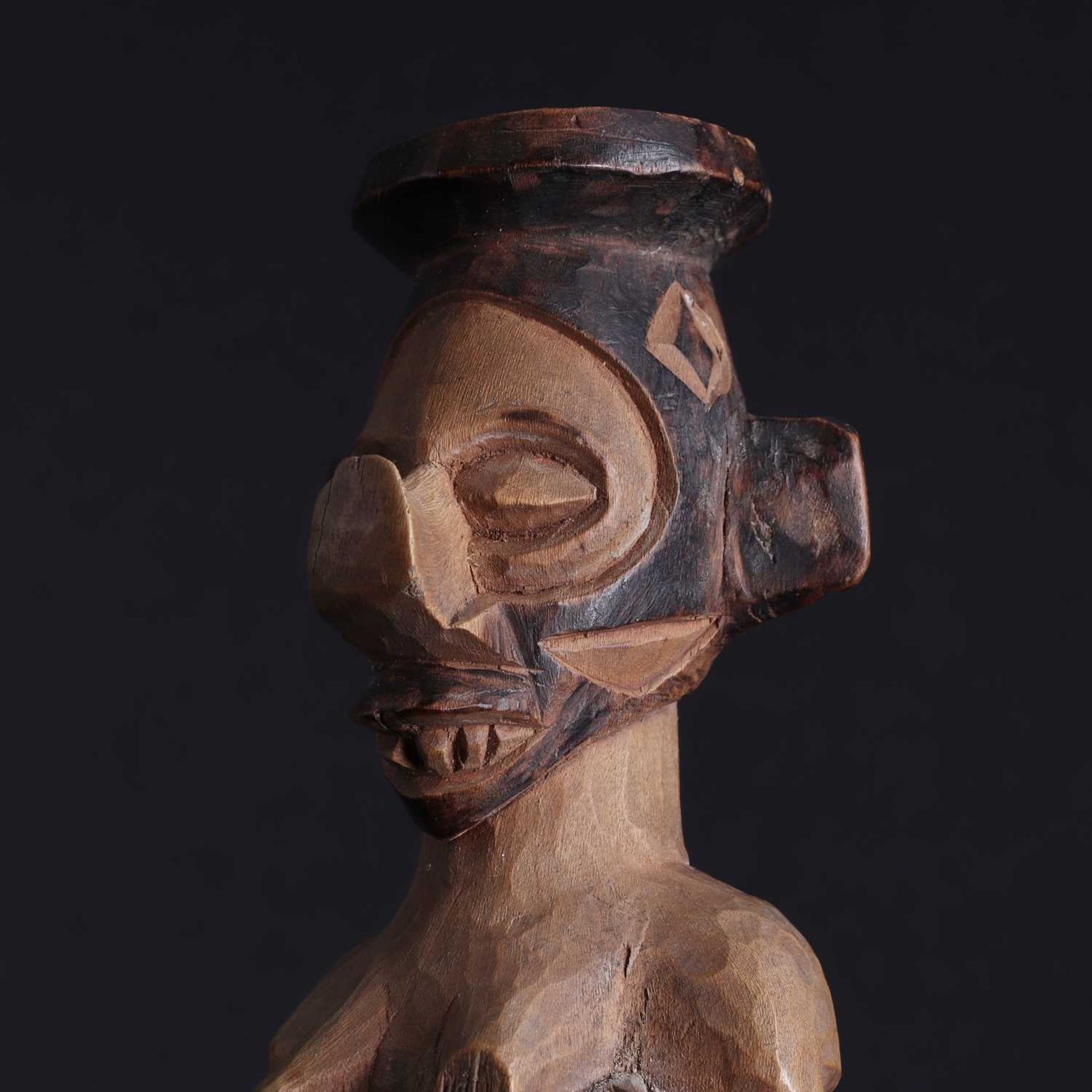 A Yaka People carved wood female figure, - Image 6 of 7