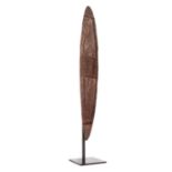 A rare Australian Aboriginal hardwood parrying shield,