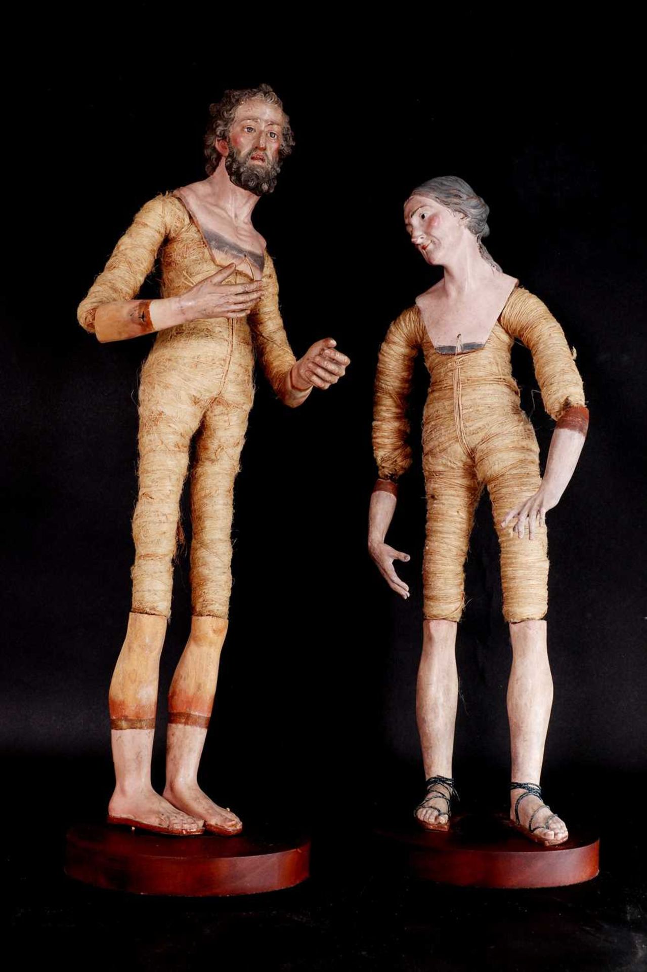 A pair of large 'crèche' or 'presepio' figures, - Image 6 of 7