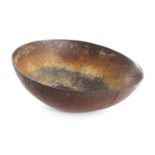 A half-coconut kava drinking bowl,