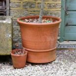 A pair of Whichford Pottery terracotta planters,