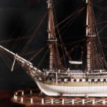 A fine prisoner-of-war ship model,