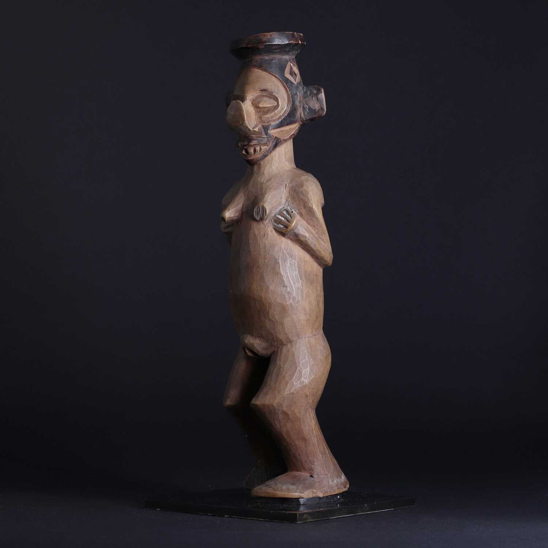 A Yaka People carved wood female figure, - Image 3 of 7