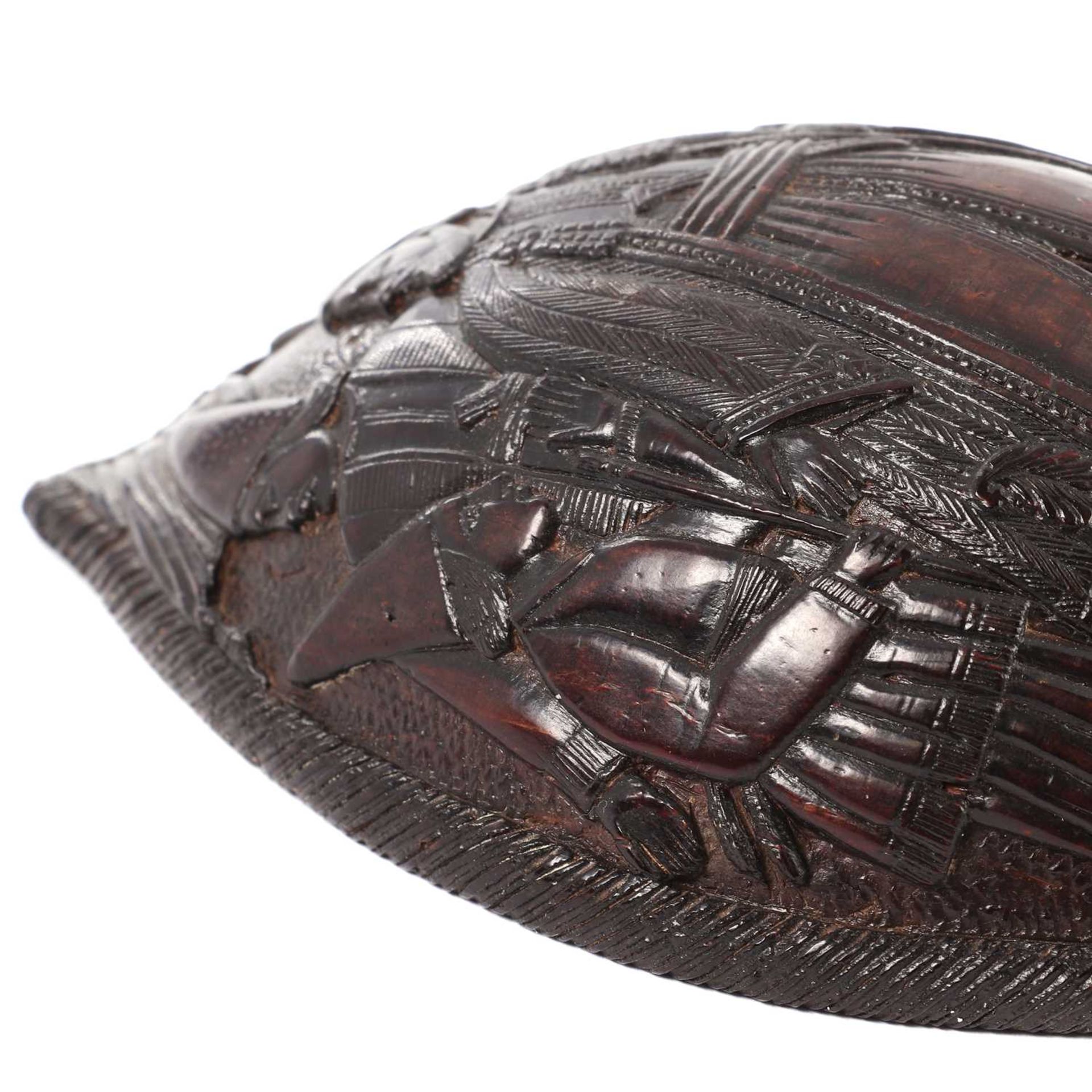 A carved coconut cup inscribed 'Ambassade De Perse', - Image 6 of 8