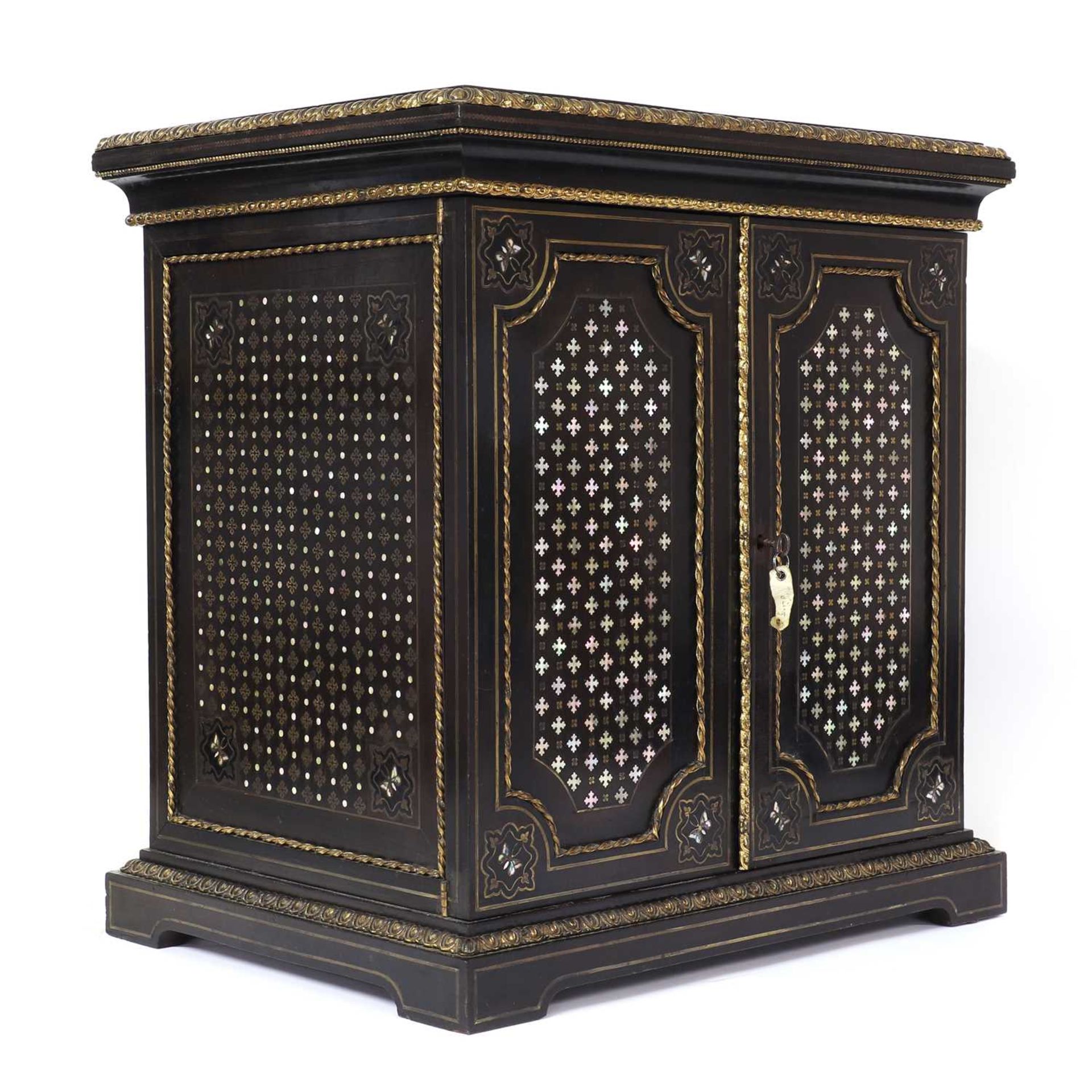 An ebony collector's cabinet, - Image 3 of 12