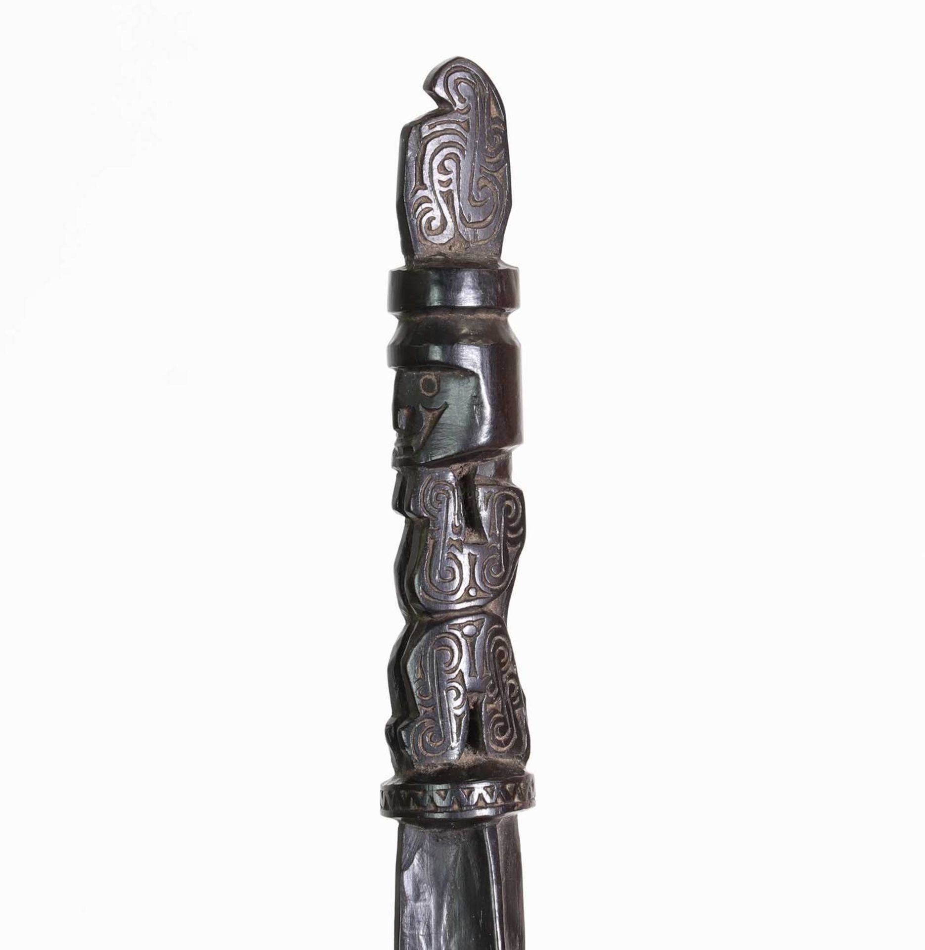 A carved ebony lime spatula, - Image 4 of 4