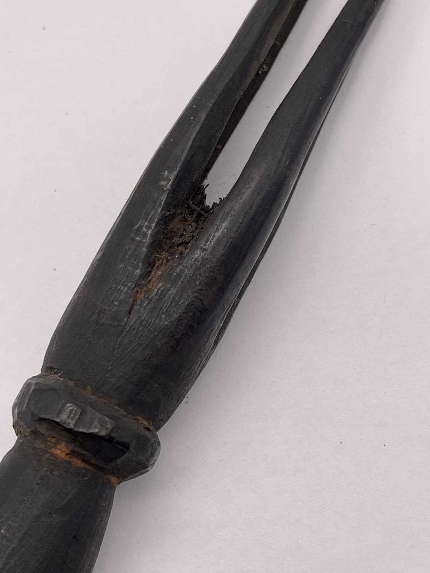 A carved hardwood chief's 'Icula Ni Bakola' cannibal fork, - Image 4 of 11
