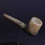 A Zulu carved soapstone pipe,