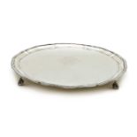 A large silver salver