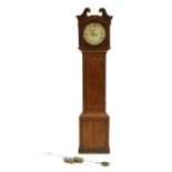 A George III oak longcase clock,