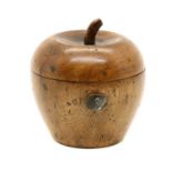 A Georgian style walnut tea caddy,