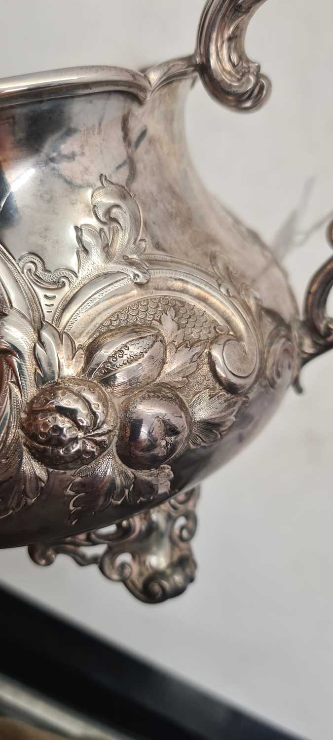 A Victorian silver teapot and sugar bowl, - Image 11 of 12