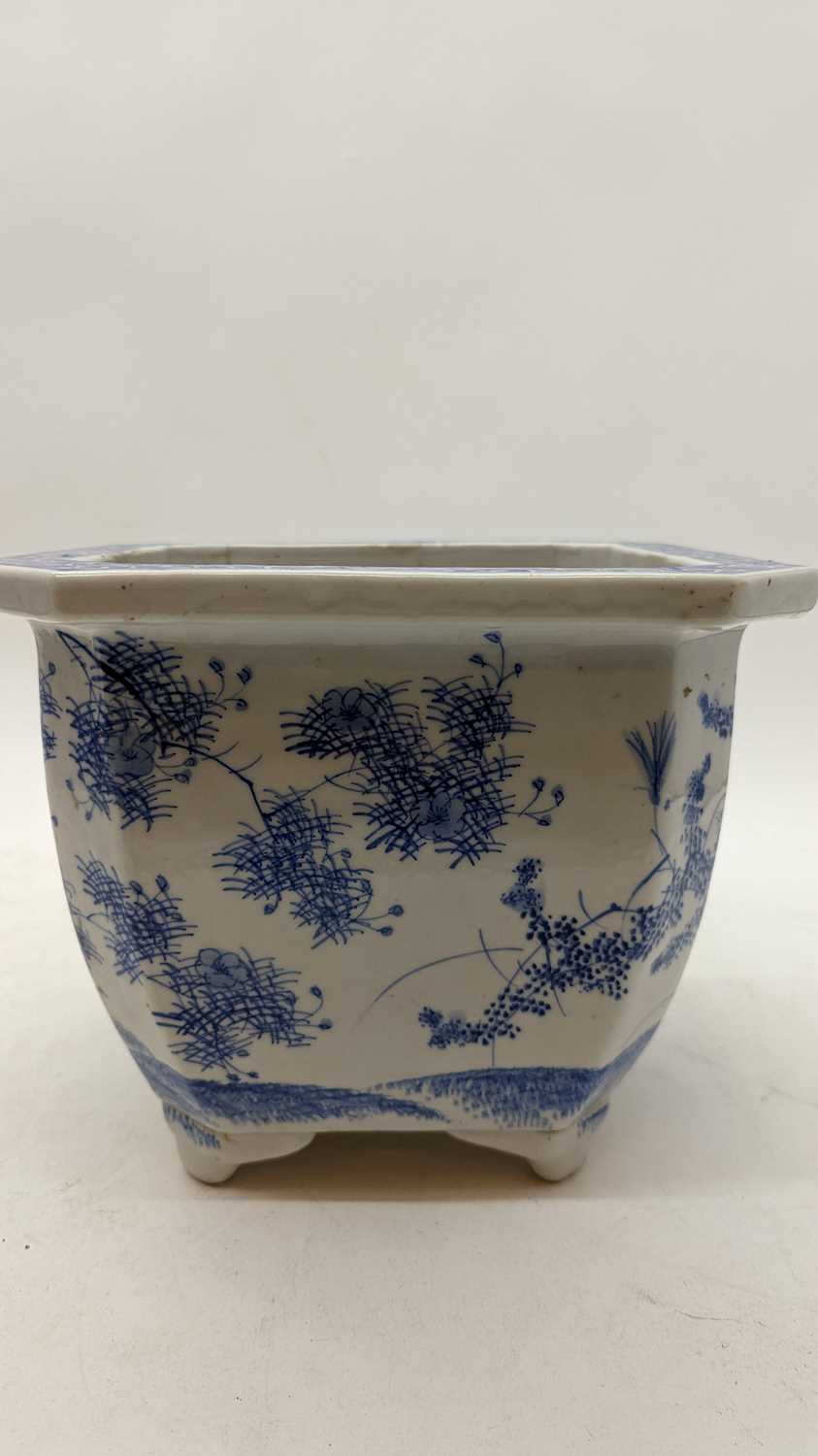 A group of four Chinese blue and white planters - Image 3 of 28