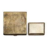 A silver matchbook case,