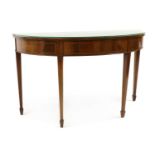 A George III mahogany and rosewood side table