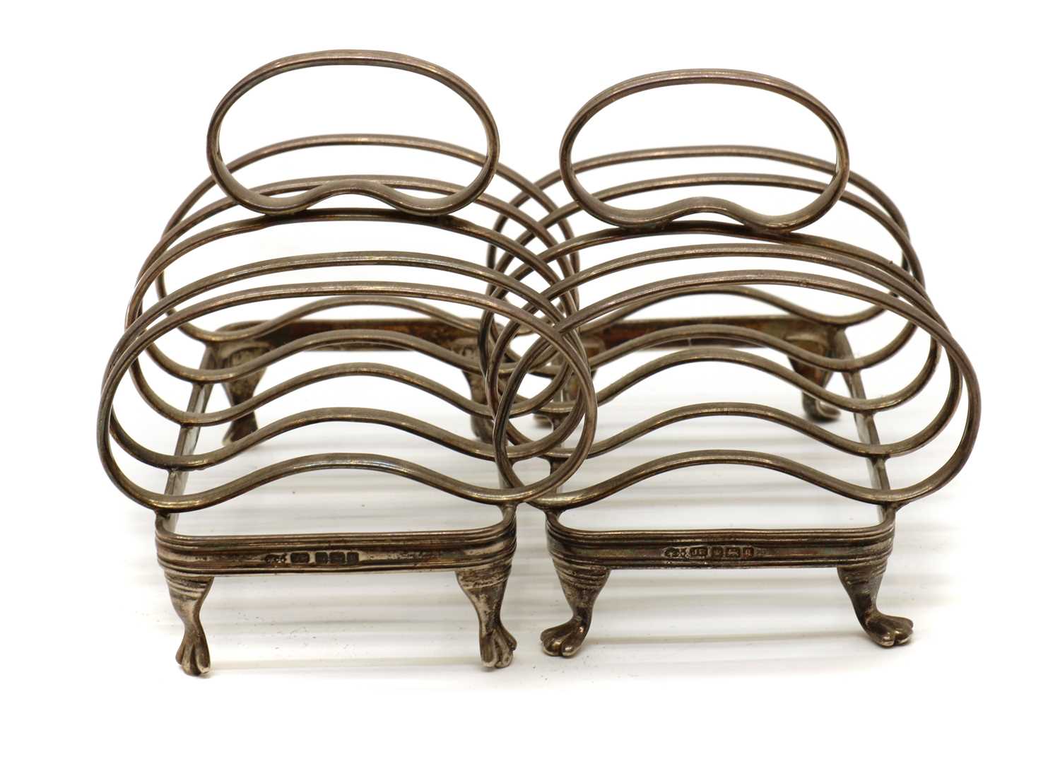 A pair of silver toast racks - Image 2 of 3