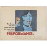 Film Poster for 'Performance' re-release 1979, starring Mick Jagger
