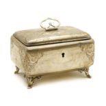 An Austrian silver casket