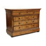 A Bedermeier walnut commode