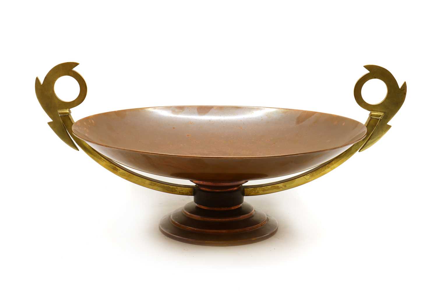 An Art Deco copper centrepiece,