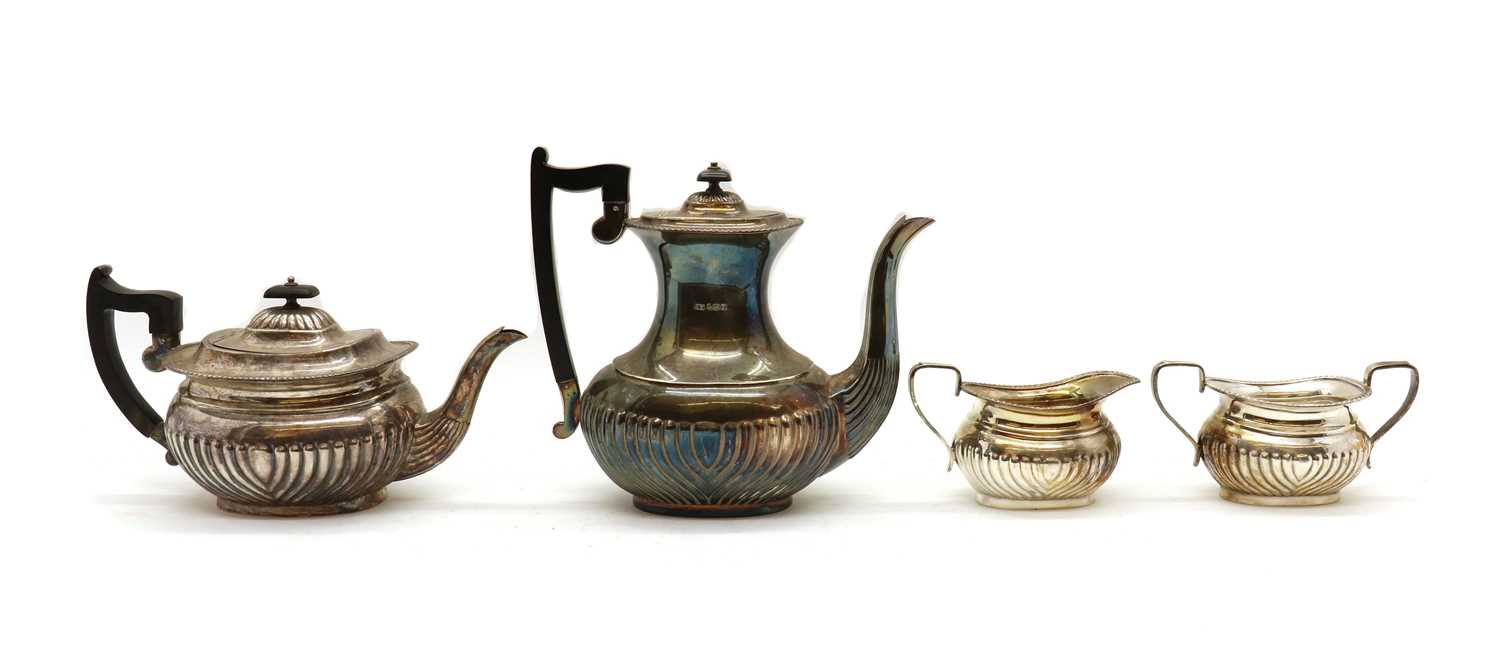 A four piece silver tea service - Image 2 of 3