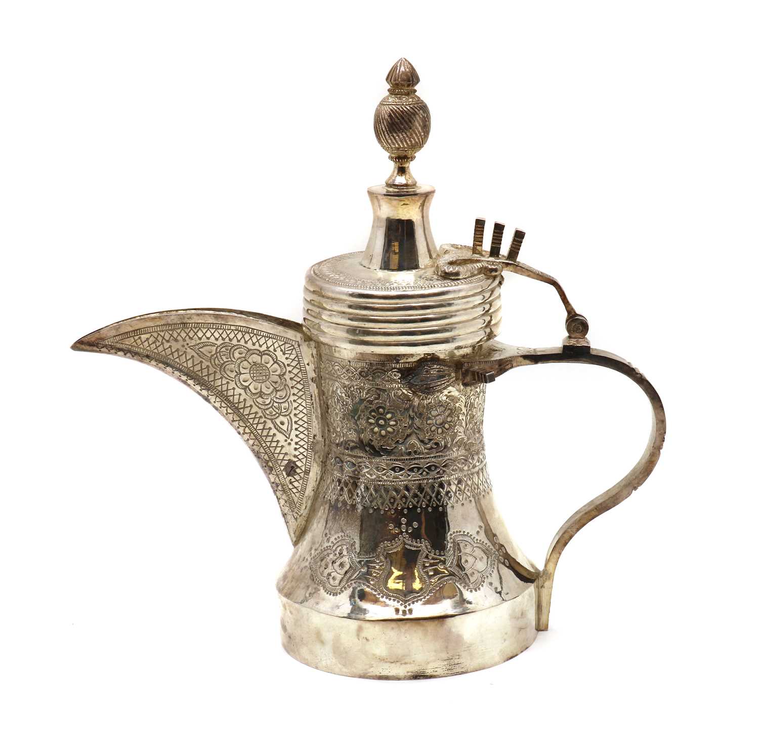 A silver Dallah coffee pot - Image 2 of 20