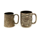 A Victorian silver christening mug