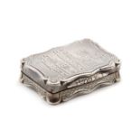 A ‘Castle-top’ silver vinaigrette