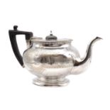 A Victorian silver teapot,