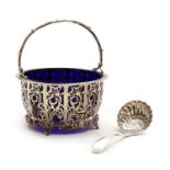 An Edwardian silver sugar basket,