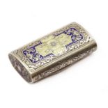 An Austrian silver and enamel snuff box,