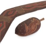 An Aboriginal carved seed,