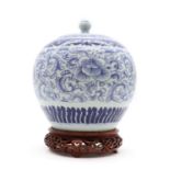 Chinese blue and white porcelain ginger jar