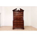 A George III mahogany chest on chest,