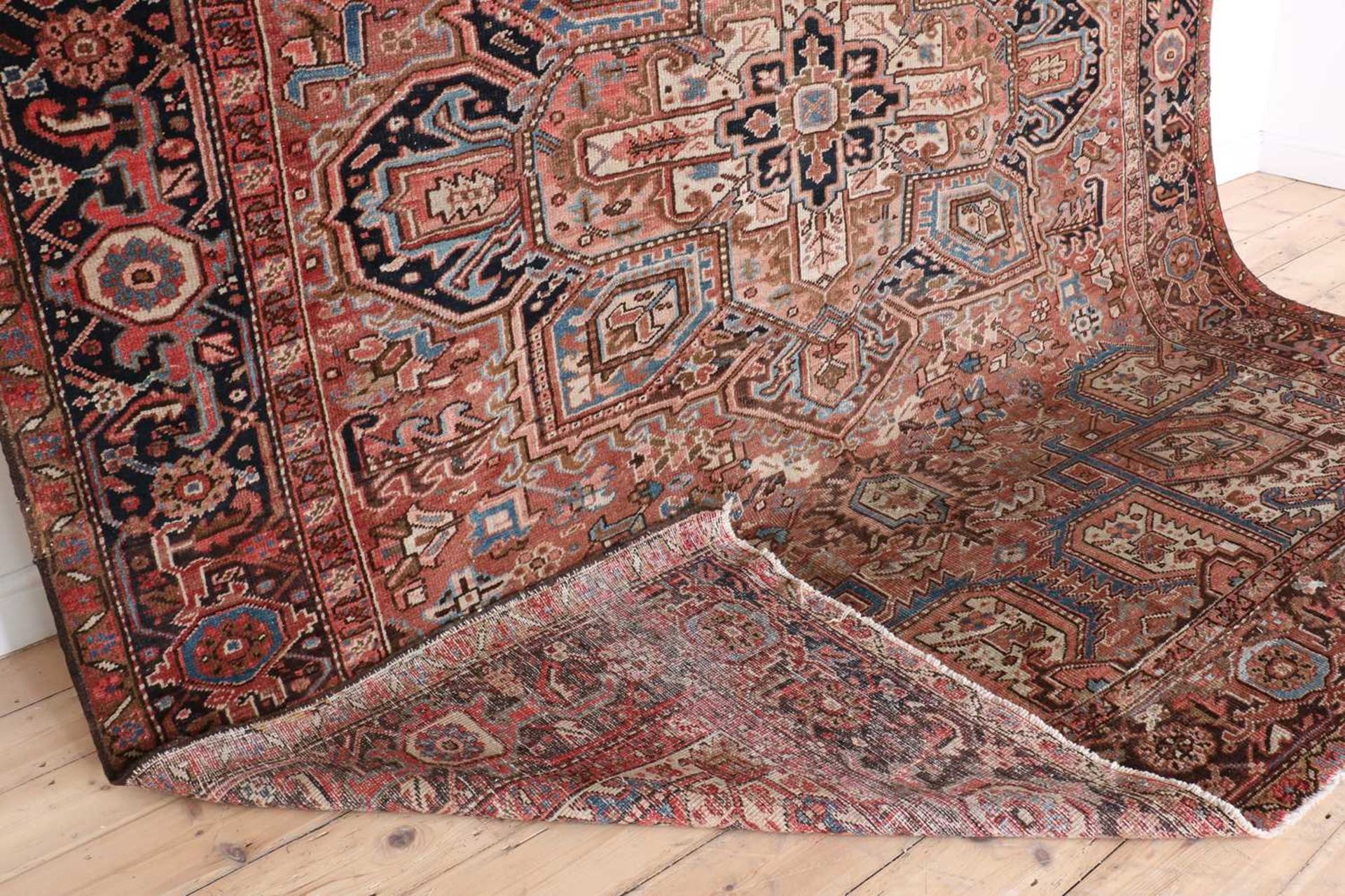 A Persian Heriz wool carpet, - Image 4 of 4