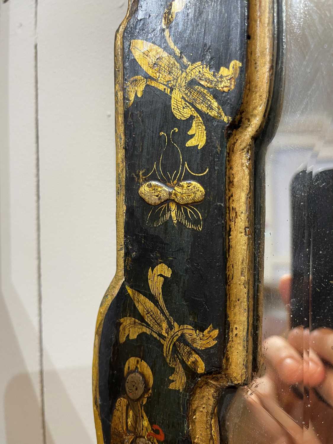 A George I black lacquered and Japanned pier mirror, - Image 26 of 28