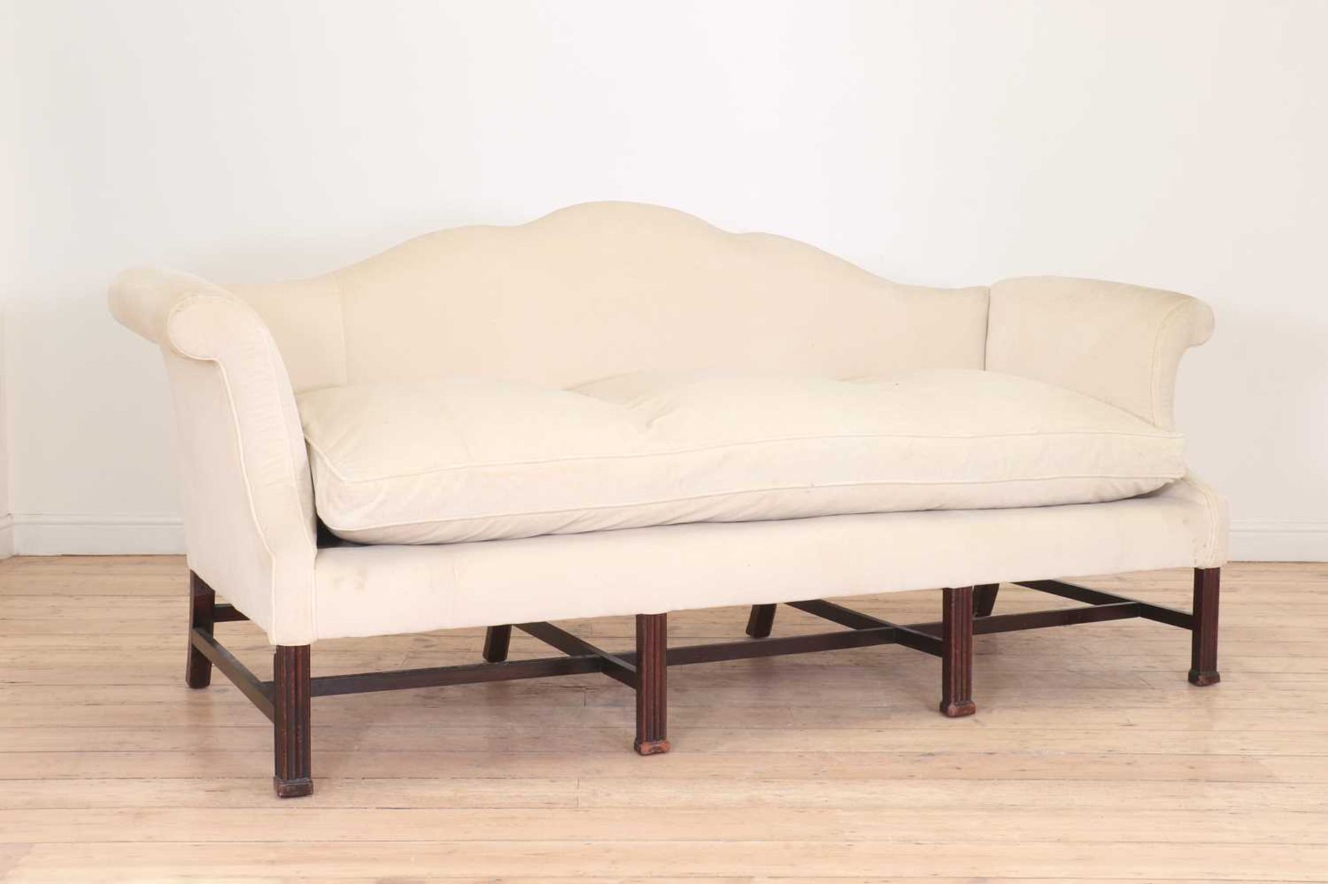 A George III mahogany-framed sofa, - Bild 2 aus 4