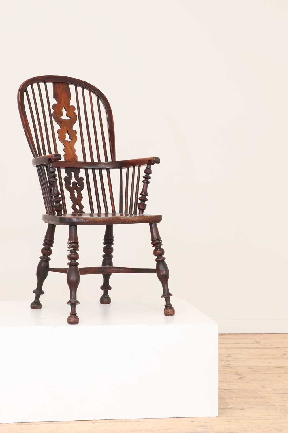 A Victorian yew and elm Windsor chair, - Image 2 of 7