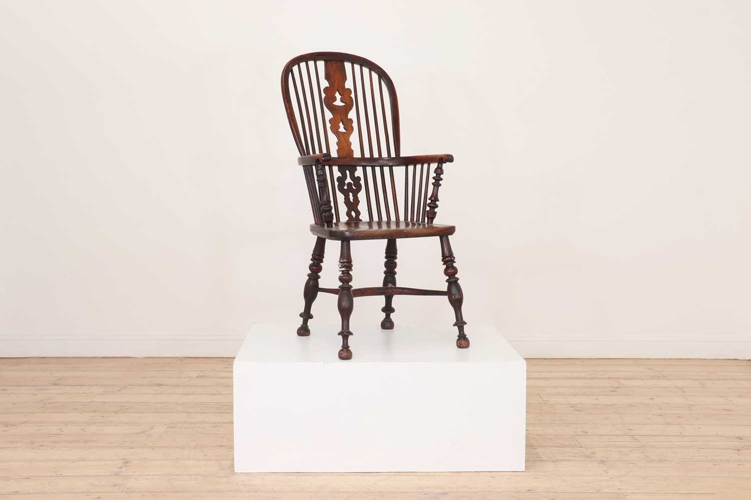 A Victorian yew and elm Windsor chair, - Image 3 of 7