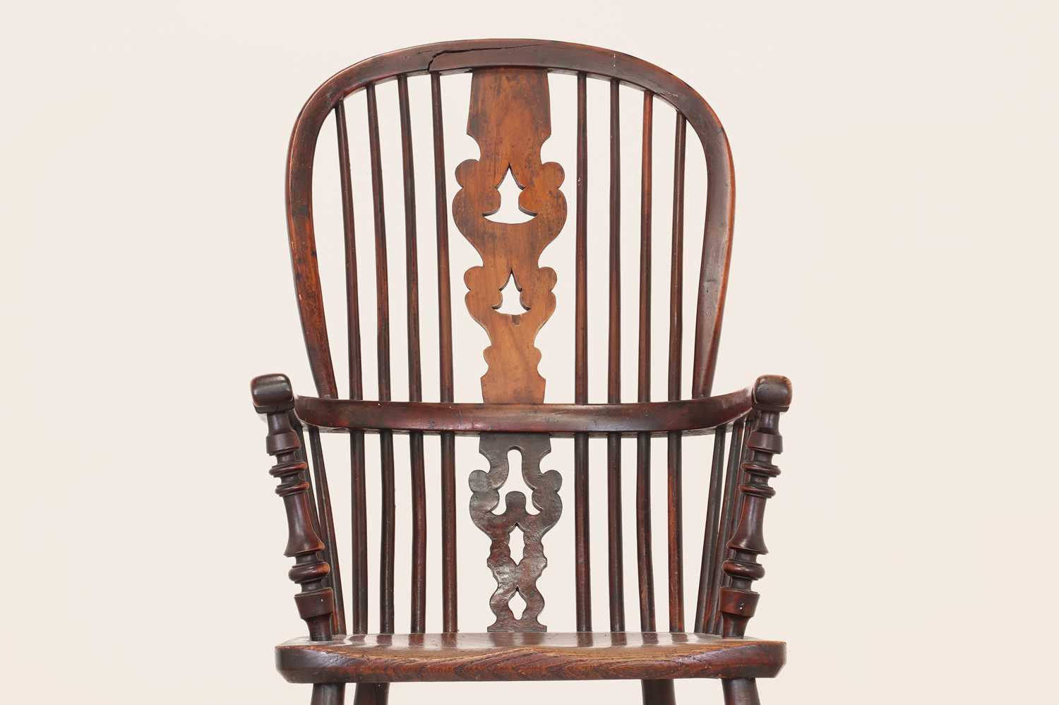 A Victorian yew and elm Windsor chair, - Image 7 of 7