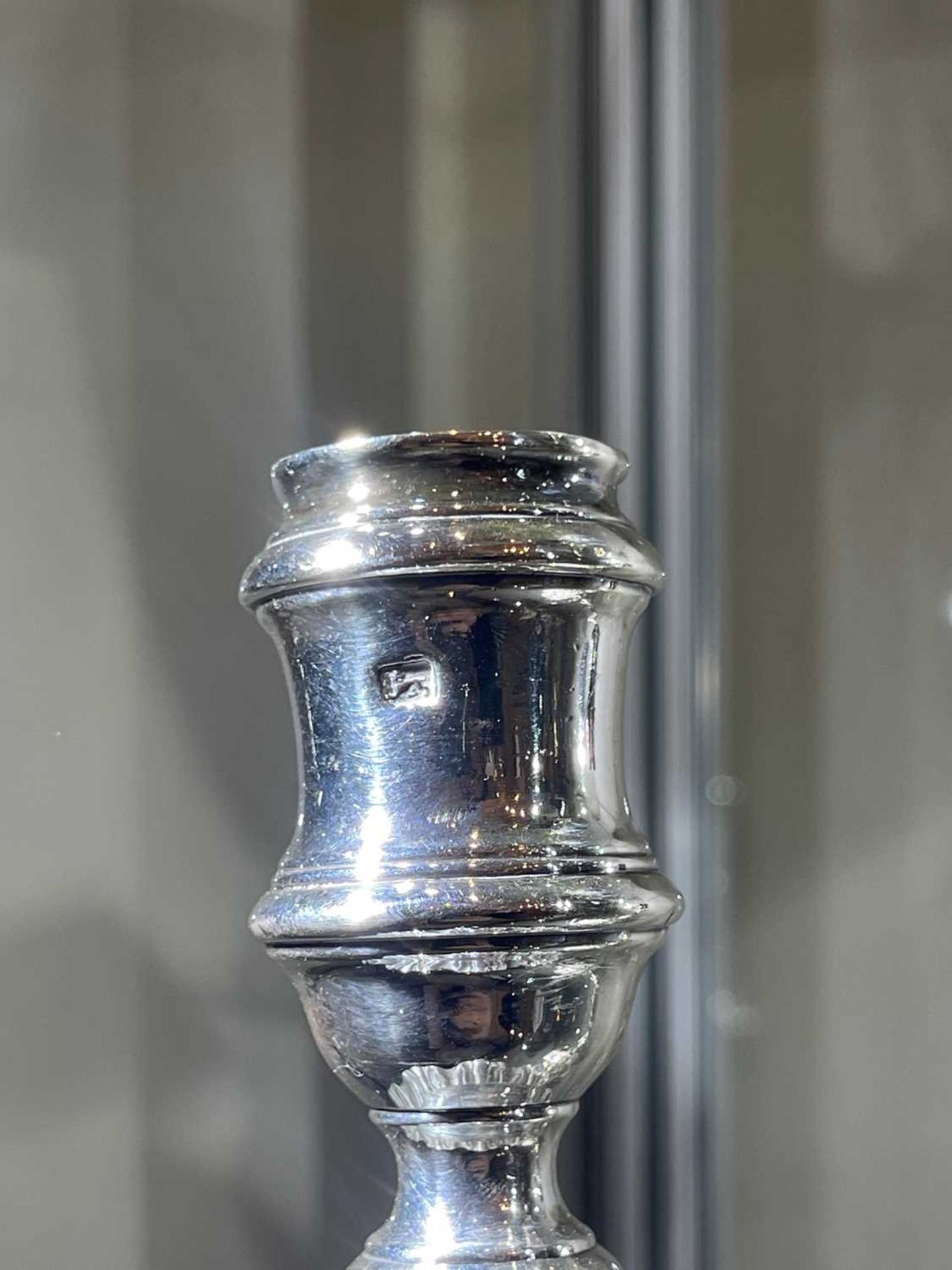 A pair of George II silver table candlesticks, - Image 30 of 39