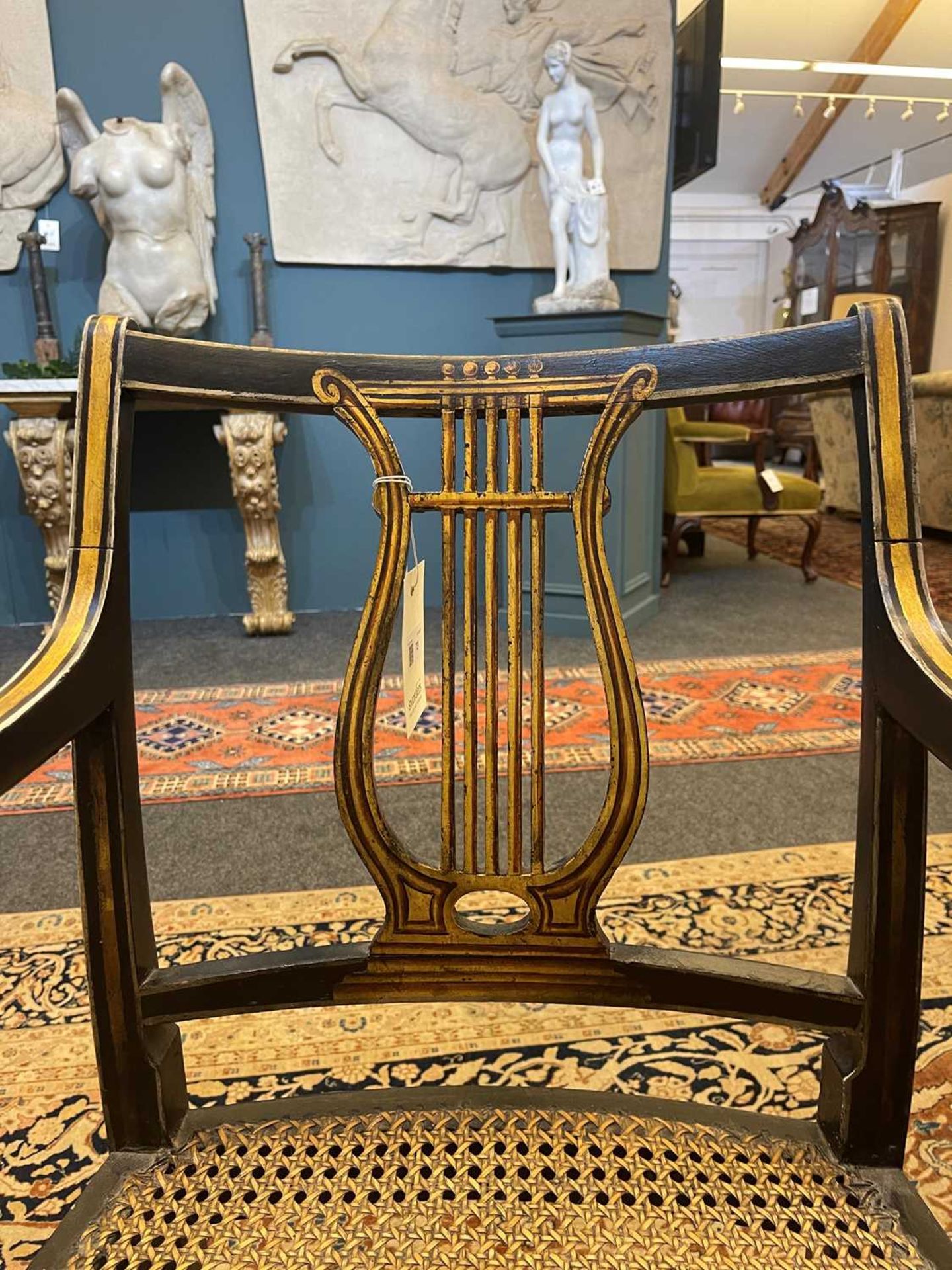 A pair of Regency ebonised and parcel-gilt armchairs, - Image 46 of 47