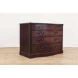 A George III mahogany dressing chest,