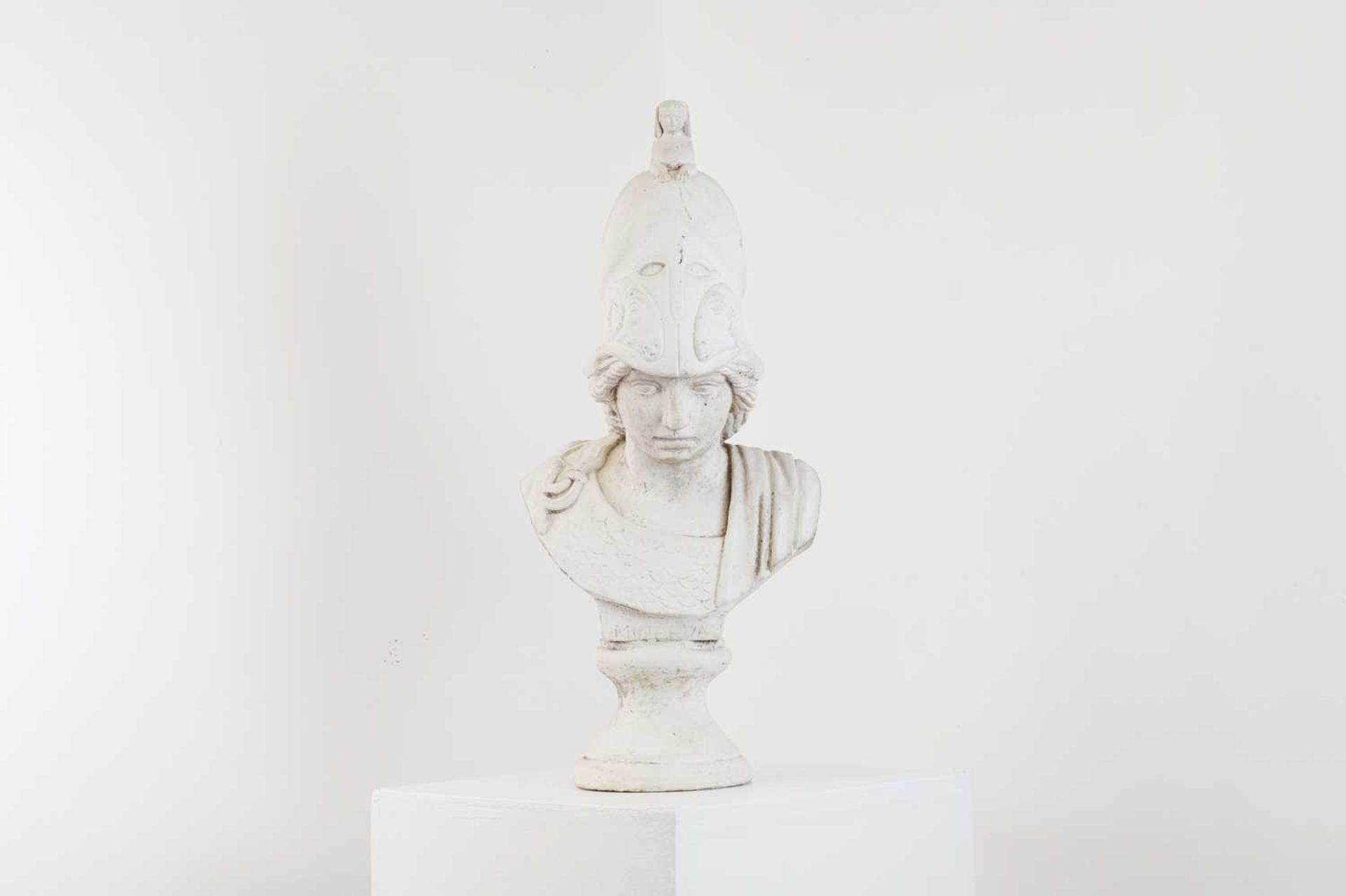 A plaster bust of Minerva, - Bild 3 aus 8