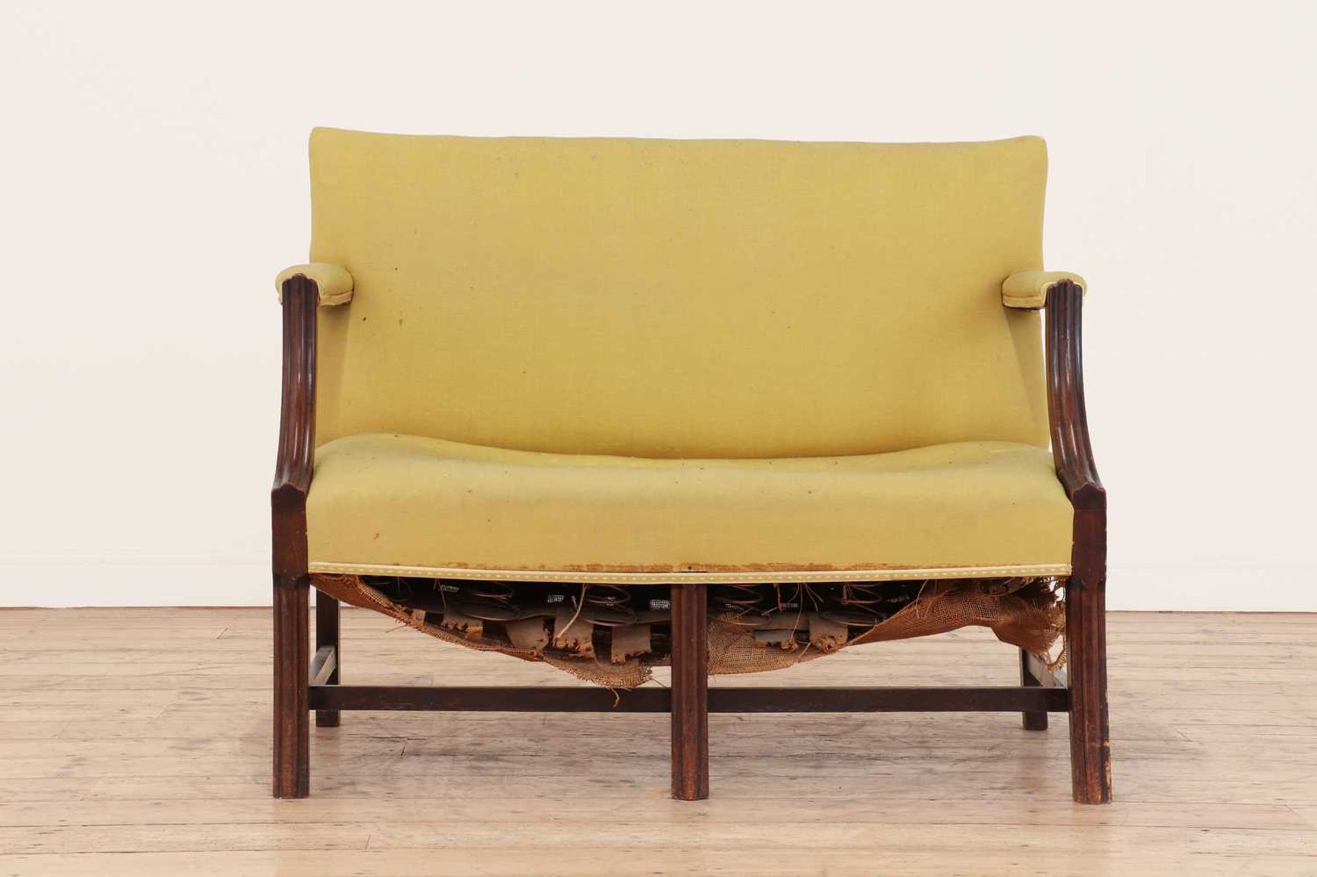 A small George III mahogany settee, - Image 2 of 3