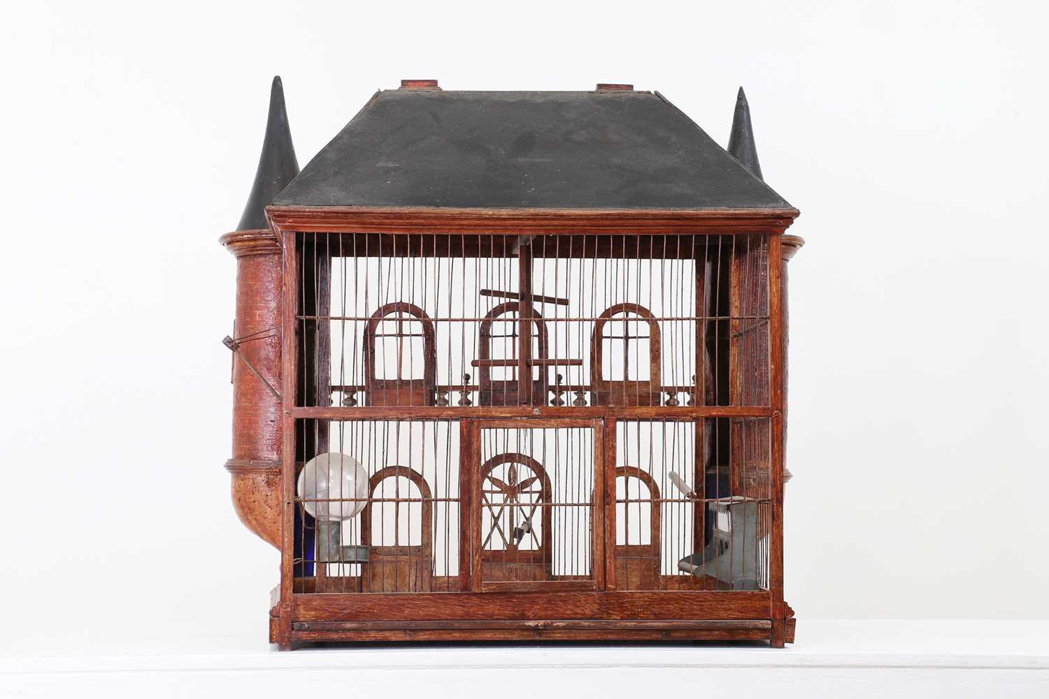 A large painted birdcage, - Image 3 of 4