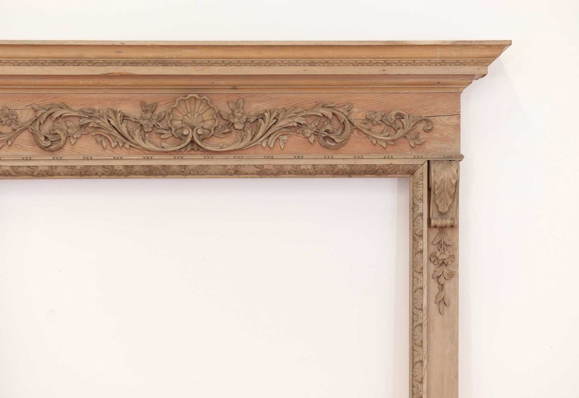 A George II-style carved pine fire surround, - Image 4 of 5