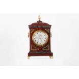 A rosewood and brass-mounted chronometer bracket clock,