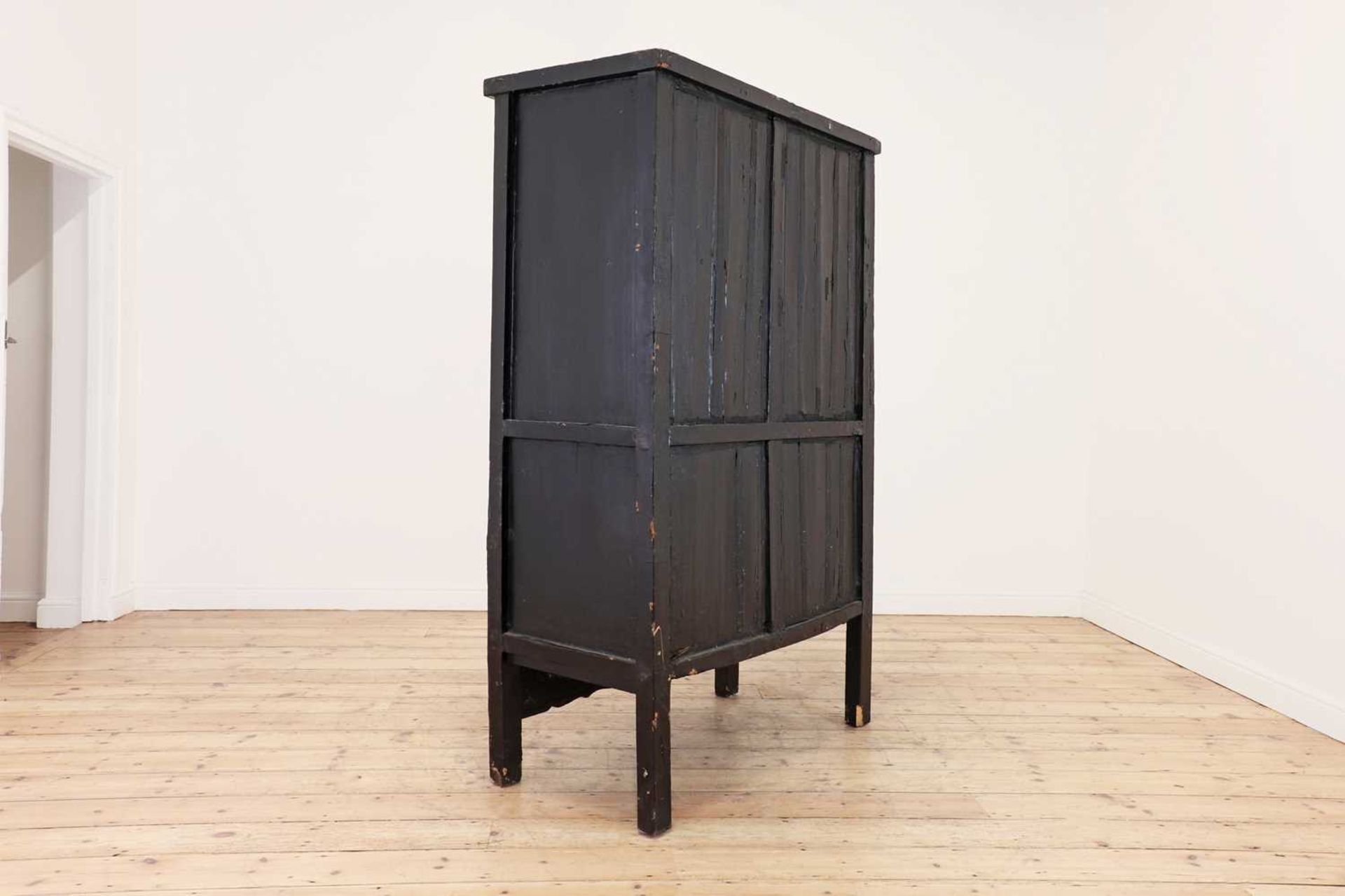 A lacquered wooden marriage cabinet, - Image 4 of 7